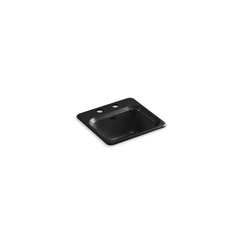 Northland™ 15'' x 15'' x 7-5/8'' top-mount bar sink with 2 faucet holes-shop