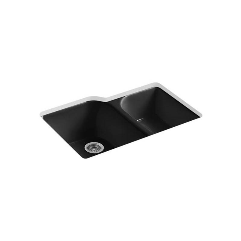 Executive Chef™ 33'' x 22'' x 10-5/8'' undermount large/medium, high/low double-b-shop