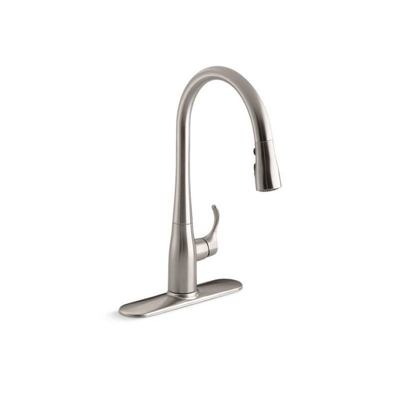 Simplice® Pull-down kitchen sink faucet with three-function sprayhead-shop