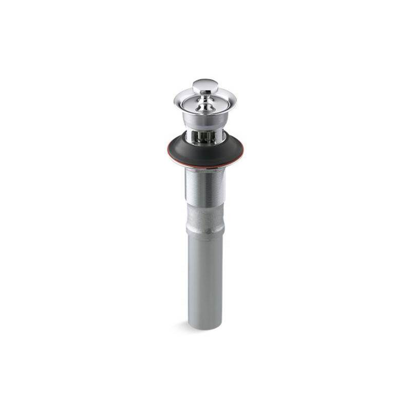 Bathroom sink drain with overflow and non-removable metal stopper-shop