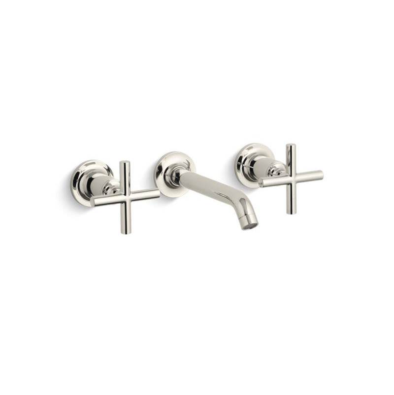 Purist® Widespread wall-mount bathroom sink faucet trim with cross handles, 1.2 g-shop