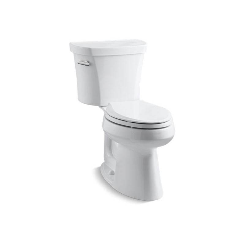 Highline® Two-piece elongated 1.28 gpf chair height toilet with tank cover locks -shop