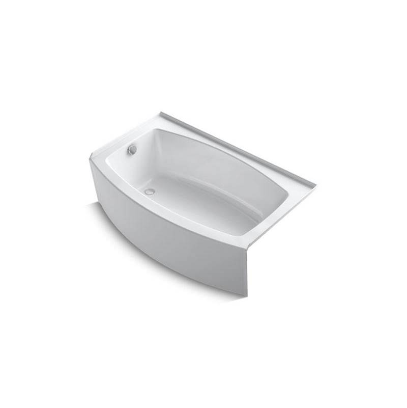 Expanse® 60'' x 30'' curved alcove bath with integral flange and left-hand drain-shop