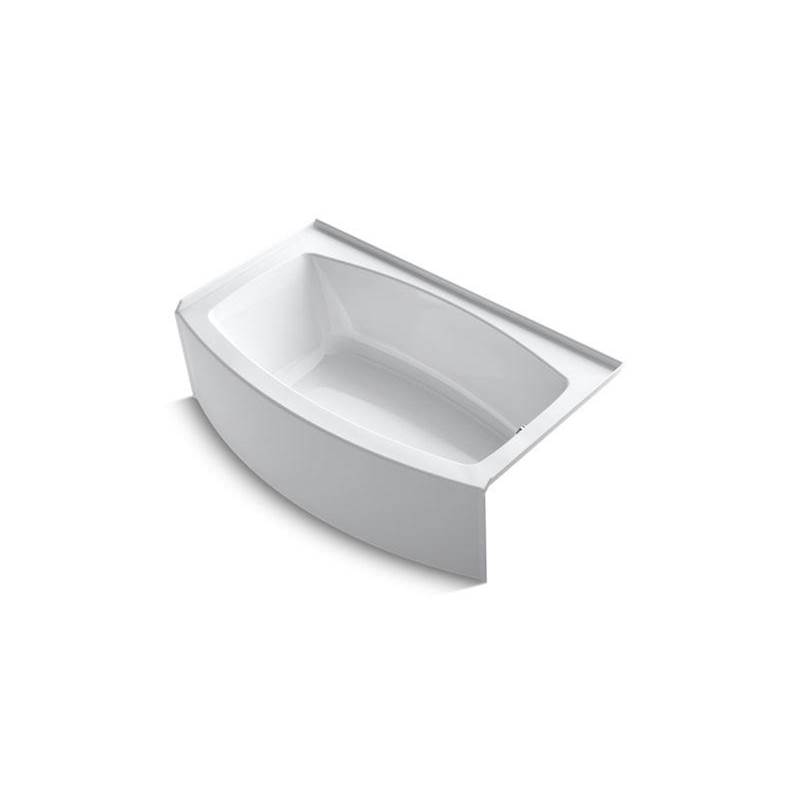 Expanse® 60'' x 30'' curved alcove bath with integral flange and right-hand drain-related