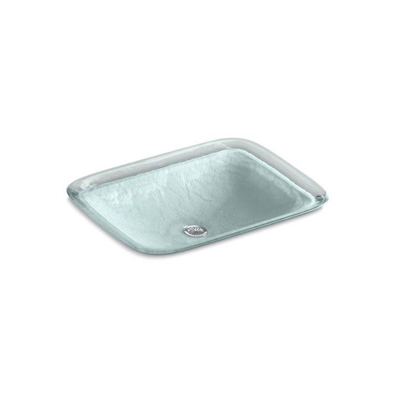 Inia® Glass vessel bathroom sink in Opaque Dew-related