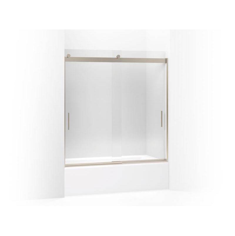 Levity® 62'' H sliding bath door with 1/4'' - thick glass-shop