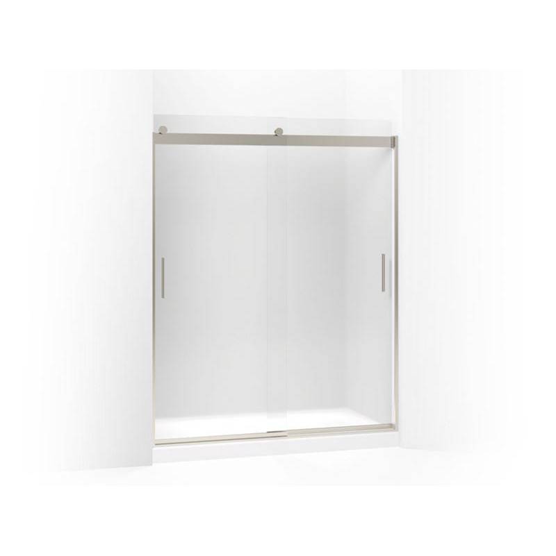 Levity® Sliding shower door, 74'' H x 56-5/8 - 59-5/8'' W, with 1/4'' thick Frost-shop