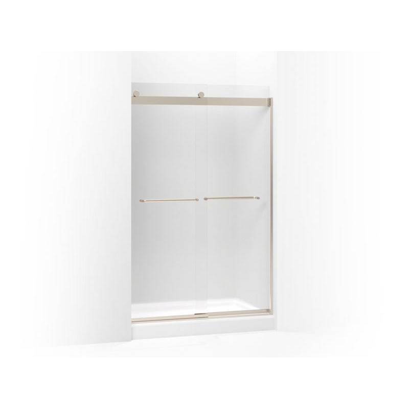 Levity® Sliding shower door, 74'' H x 44-5/8 - 47-5/8'' W, with 1/4'' thick Frost-shop