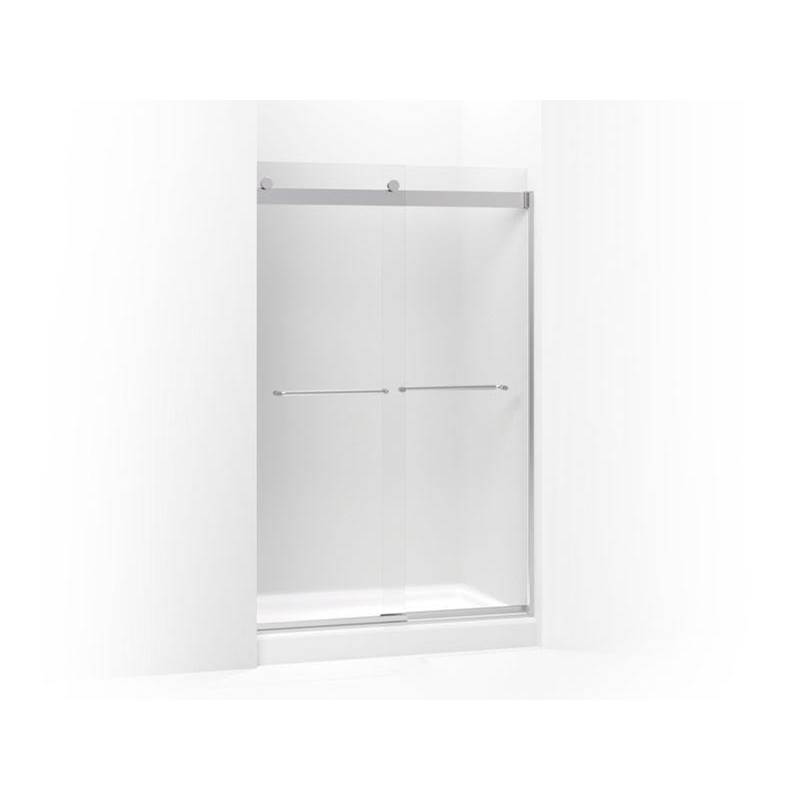Levity® Sliding shower door, 74'' H x 44-5/8 - 47-5/8'' W, with 1/4'' thick Frost-shop