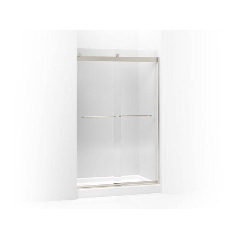 Levity® Sliding shower door, 74'' H x 44-5/8 - 47-5/8'' W, with 1/4'' thick Cryst-related