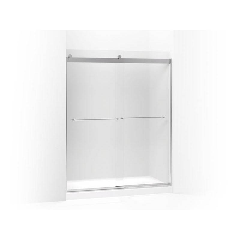 Levity® Sliding shower door, 74'' H x 56-5/8 - 59-5/8'' W, with 1/4'' thick Frost-shop