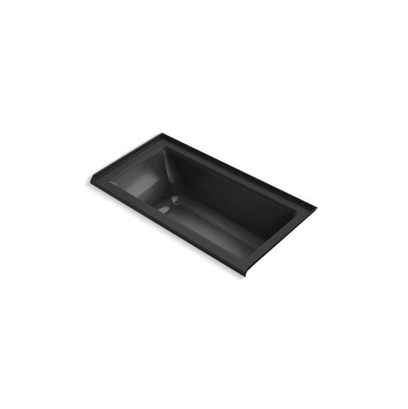 Archer® 60'' x 30'' alcove bath with Bask® heated surface, integral flange, and r-related