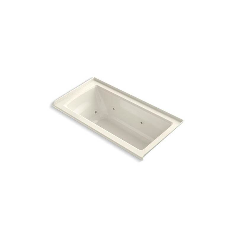 Archer® 60'' x 30'' alcove whirlpool bath with integral flange and right-hand dra-shop