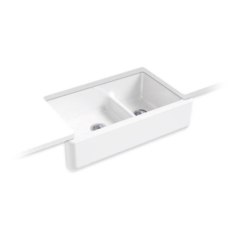 Whitehaven® Smart Divide® 35-3/4'' undermount double-bowl farmhouse kitchen sink-related