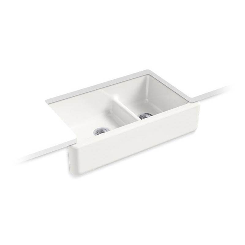 Whitehaven® Smart Divide® 35-3/4'' undermount double-bowl farmhouse kitchen sink-related