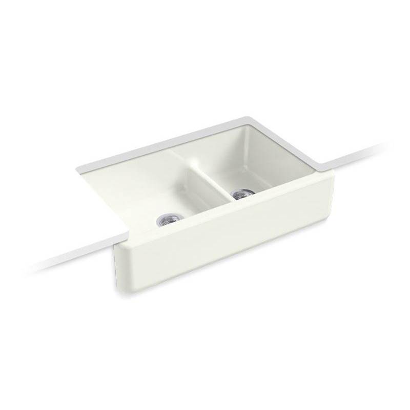 Whitehaven® Smart Divide® 35-3/4'' undermount double-bowl farmhouse kitchen sink-related