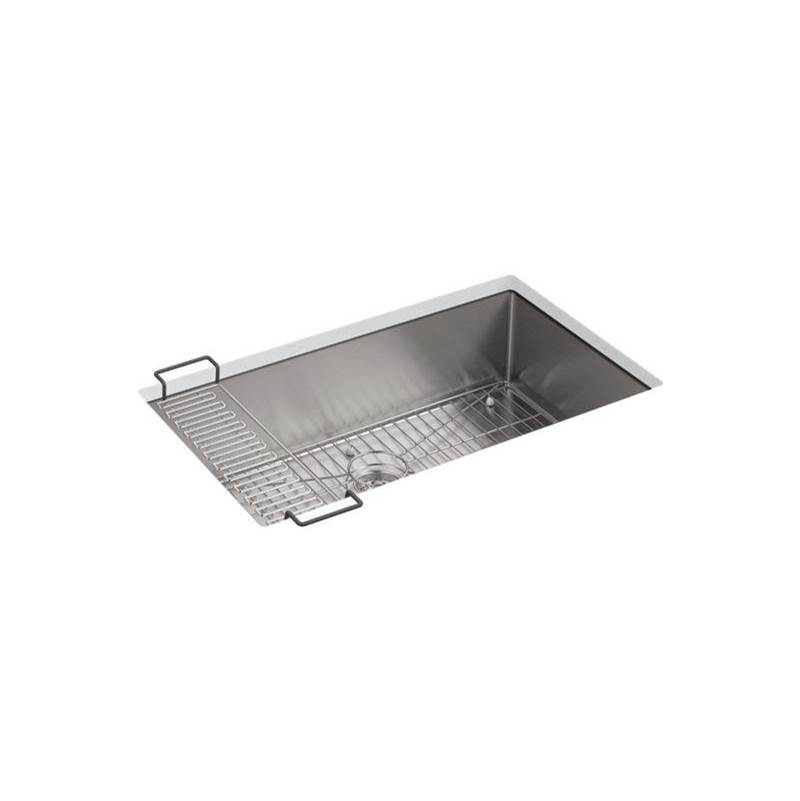 Strive® 32'' undermount single-bowl kitchen sink with accessories-related