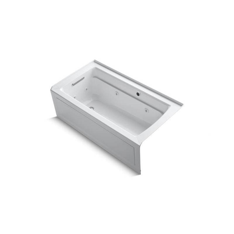 Archer® 60'' x 32'' alcove whirlpool bath with Bask® heated surface, integral apr-shop