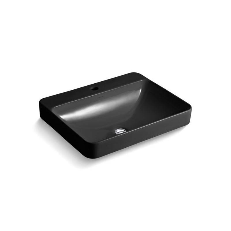 Vox® Rectangle Vessel bathroom sink with single faucet hole-related