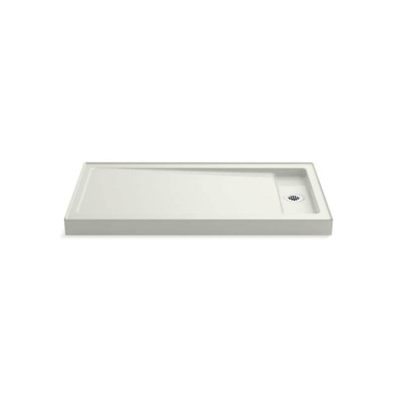 Bellwether® 60'' x 32'' single-threshold shower base with right offset drain-related