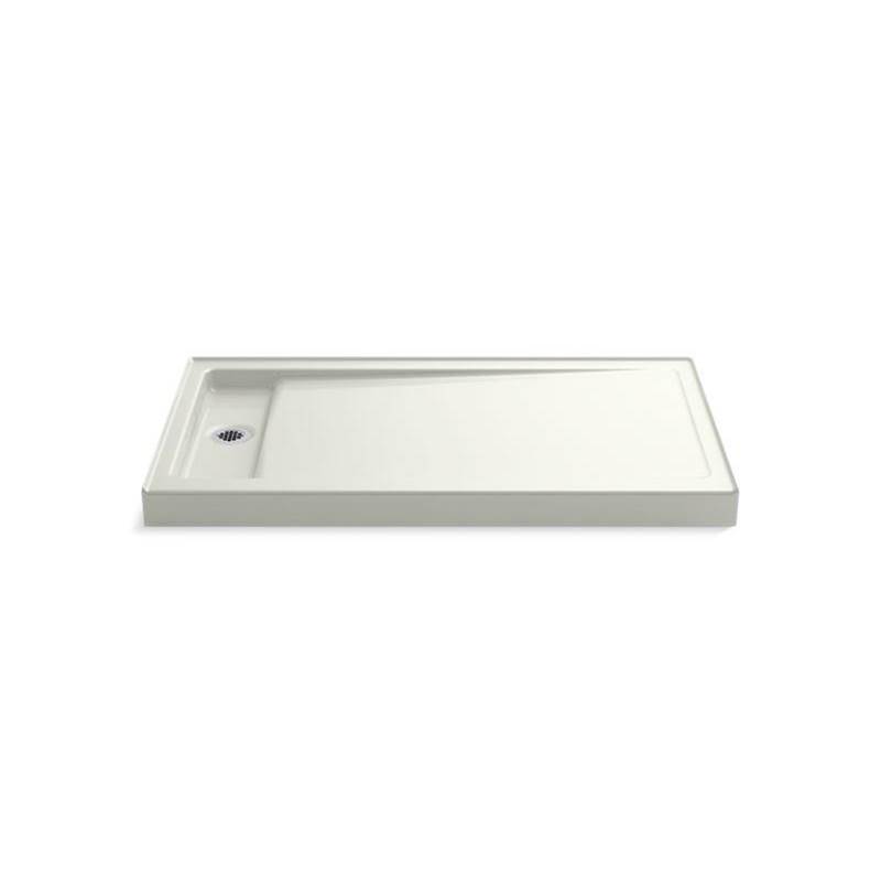 Bellwether® 60'' x 34'' single-threshold shower base with left offset drain-related