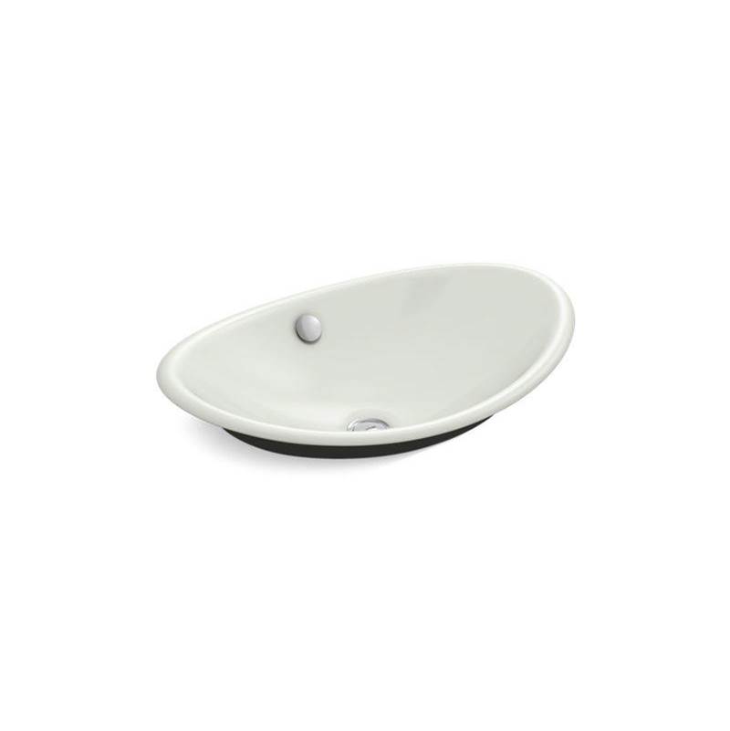 Iron Plains® Oval Vessel bathroom sink with Iron Black painted underside-related