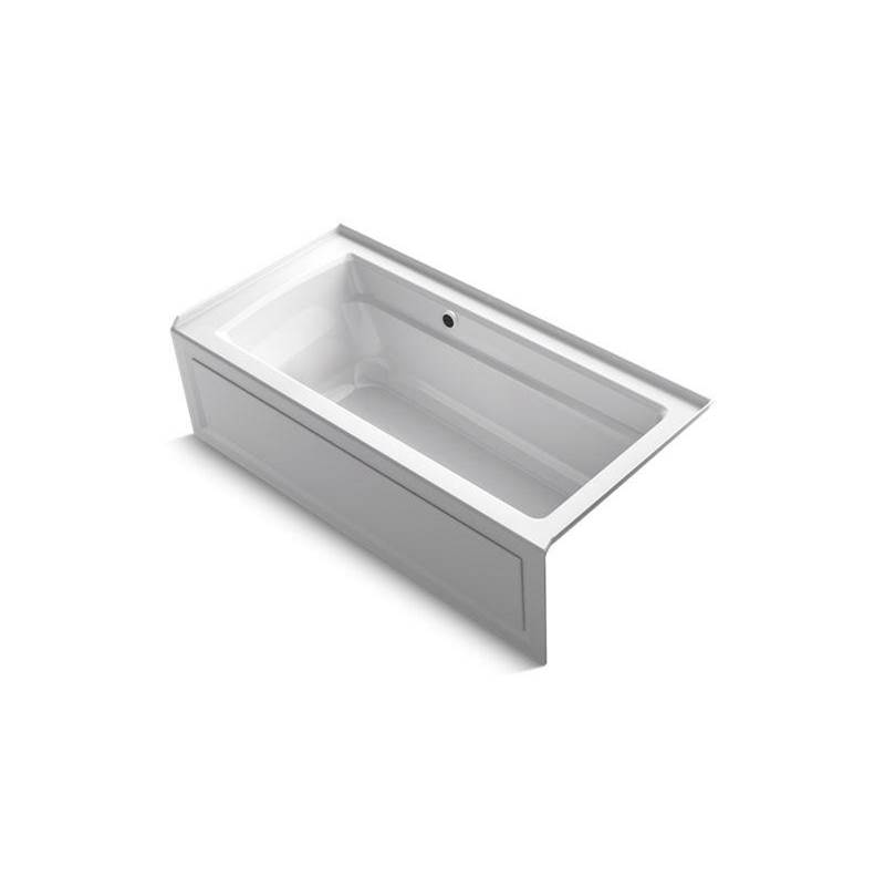 Archer® 66'' x 32'' alcove bath with Bask® heated surface, integral apron, integr-shop