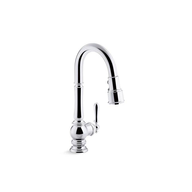 Artifacts® Pull-down kitchen sink faucet with three-function sprayhead-related