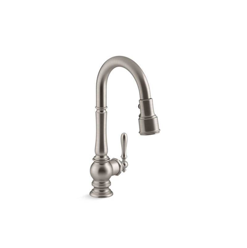 Artifacts® Pull-down kitchen sink faucet with three-function sprayhead-related