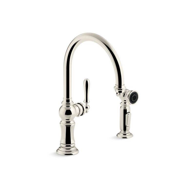 Artifacts® Single-handle kitchen sink faucet with two-function sprayhead-shop