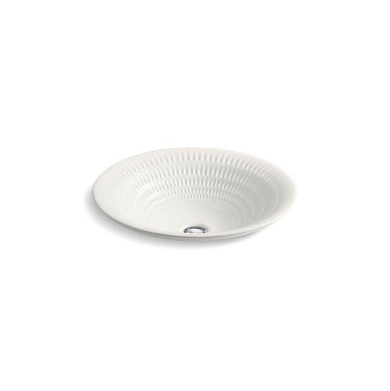 Derring® Carillon® 17-3/4'' round semi-recessed vessel bathroom sink, no overflow-related