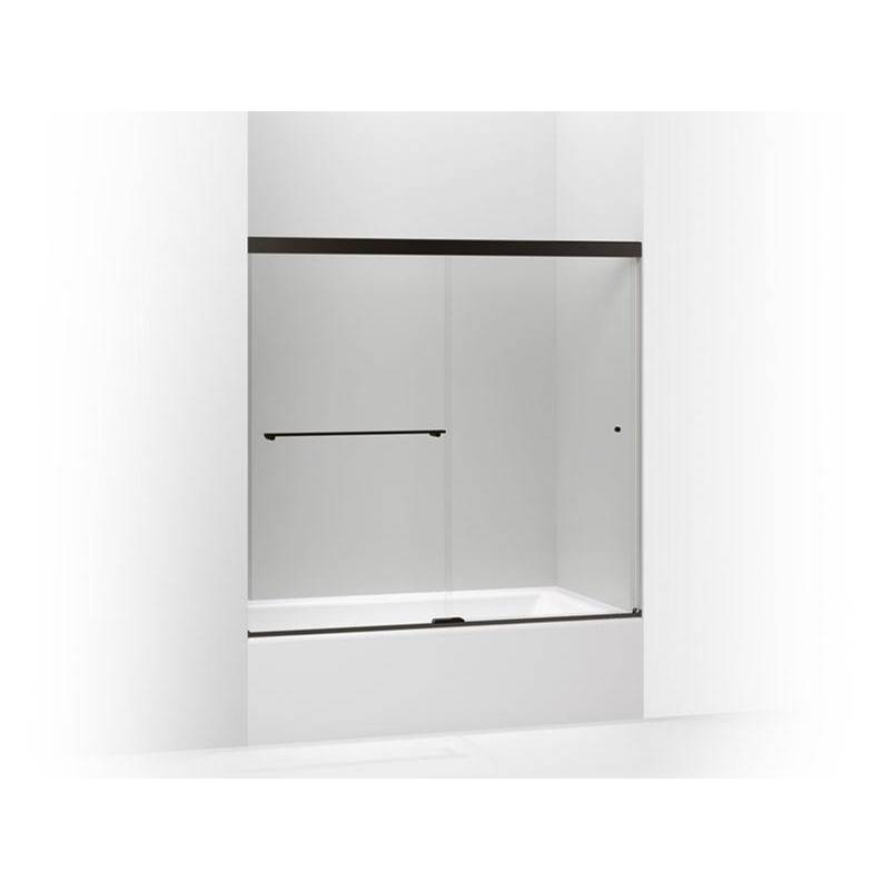 Revel® Sliding bath door, 55-1/2'' H x 56-5/8 - 59-5/8'' W, with 1/4'' thick Crys-related