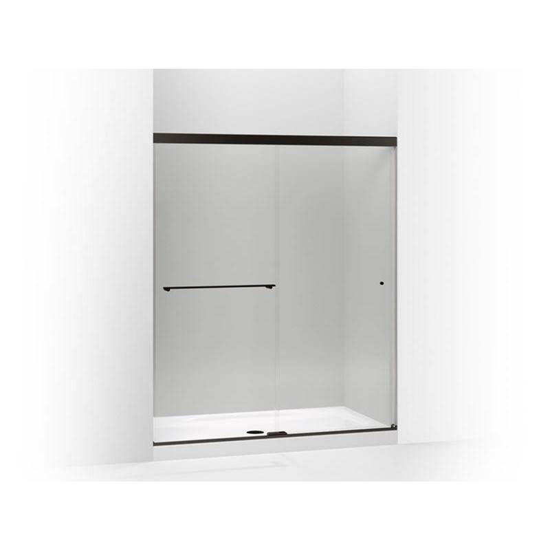 Revel® Sliding shower door, 70'' H x 56-5/8 - 59-5/8'' W, with 1/4'' thick Crysta-shop