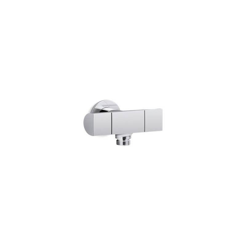 Exhale® Wall-mount handshower holder with supply elbow and volume control-related