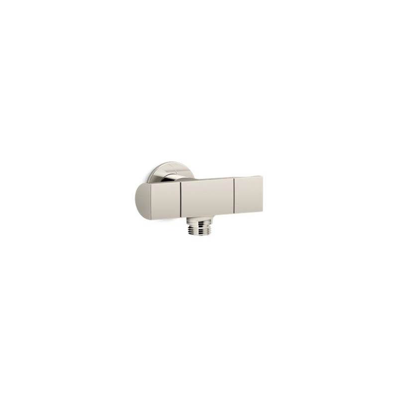 Exhale® Wall-mount handshower holder with supply elbow and volume control-shop