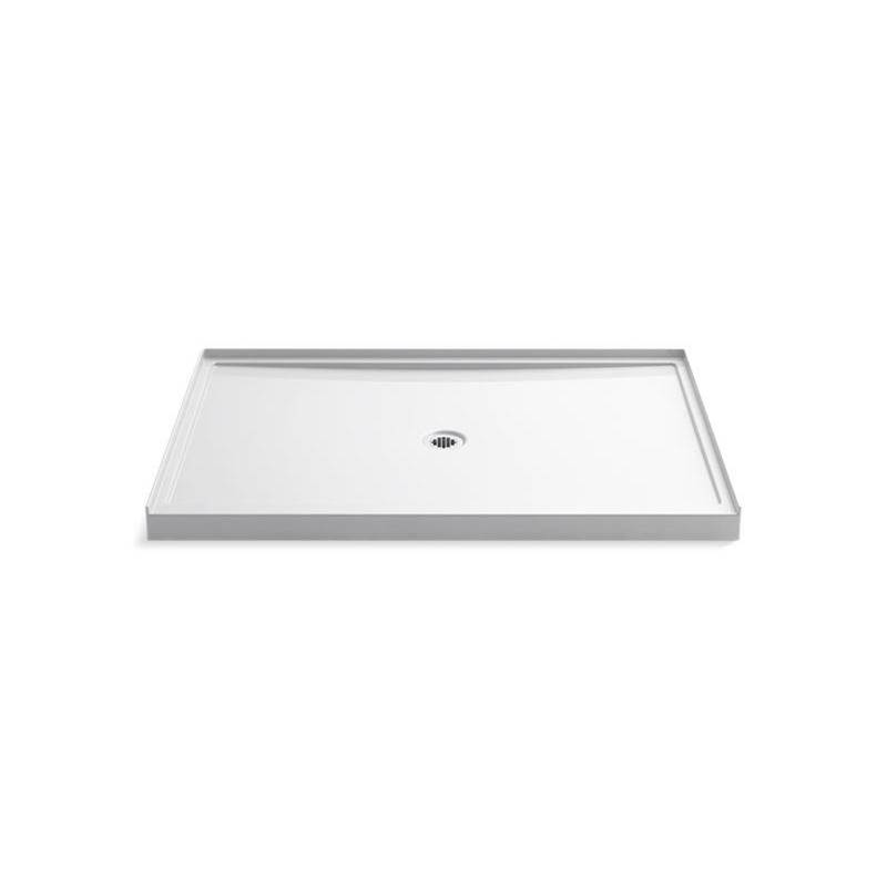 Rely® 60'' x 42'' single-threshold shower base with center drain-related