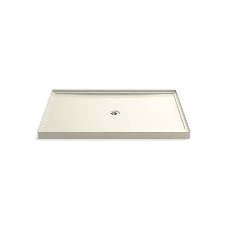 Rely® 60'' x 42'' single-threshold shower base with center drain-related