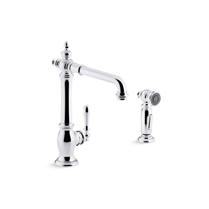 Artifacts® Single-handle kitchen sink faucet with sidesprayer-shop