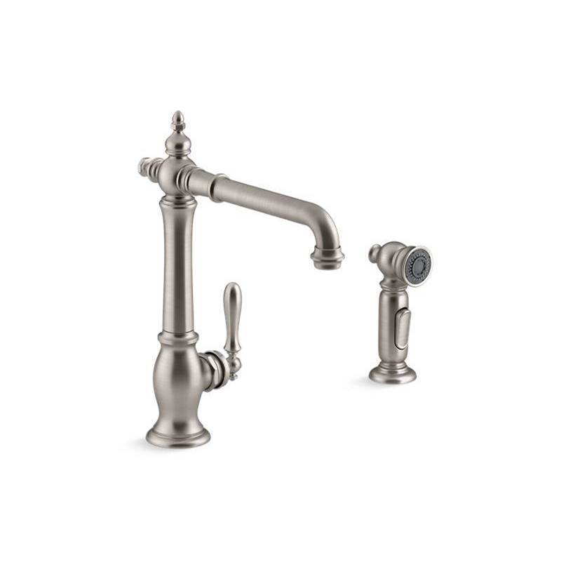 Artifacts® Single-handle kitchen sink faucet with sidesprayer-shop