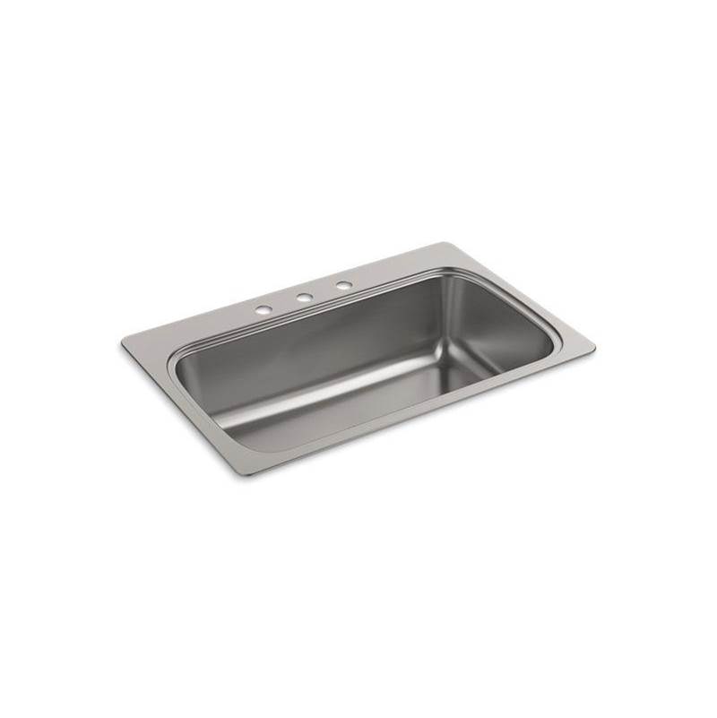 Verse™ 33'' x 22'' x 9-5/16'' top-mount single-bowl kitchen sink with 3 faucet ho-shop