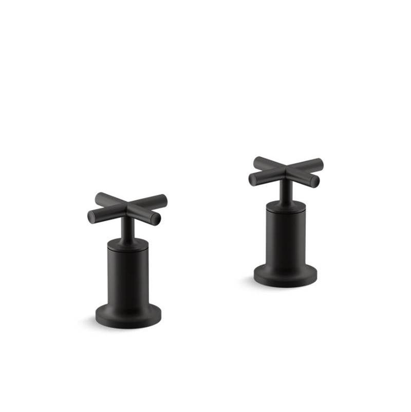 Purist® Deck- or wall-mount bath faucet handle trim with cross design-shop