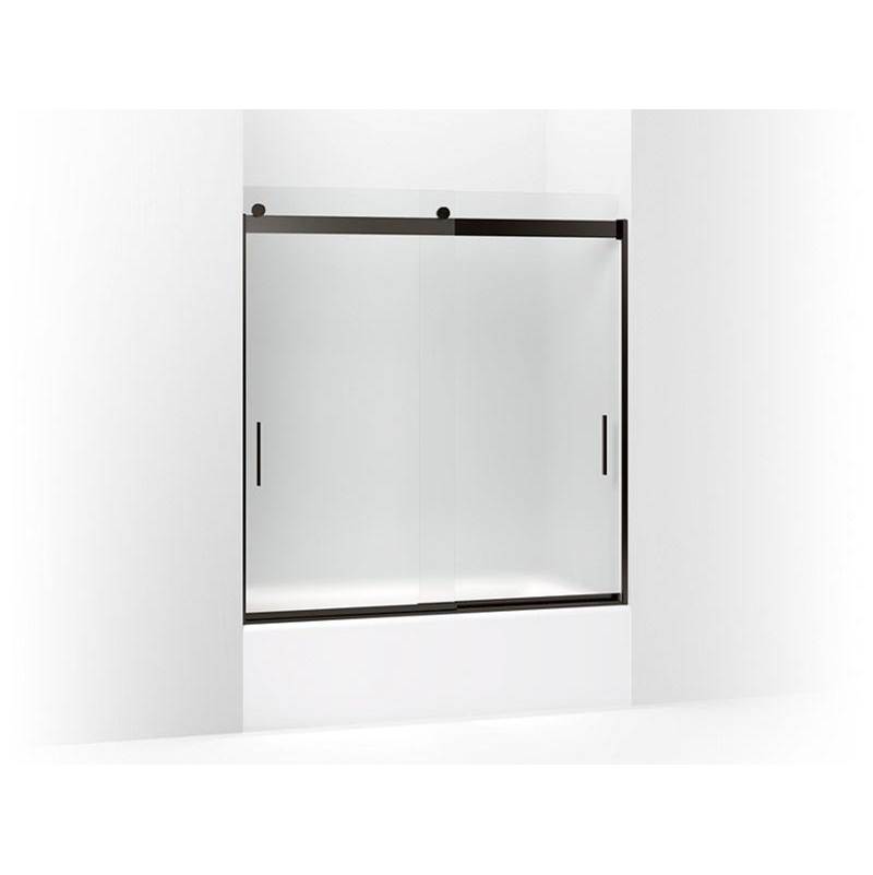 Levity® Sliding bath door, 62'' H x 56-5/8 - 59-5/8'' W, with 1/4'' thick Frosted-shop