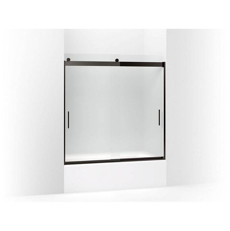 Levity® Sliding bath door, 59-3/4'' H x 56-5/8 - 59-5/8'' W, with 1/4'' thick Fro-shop