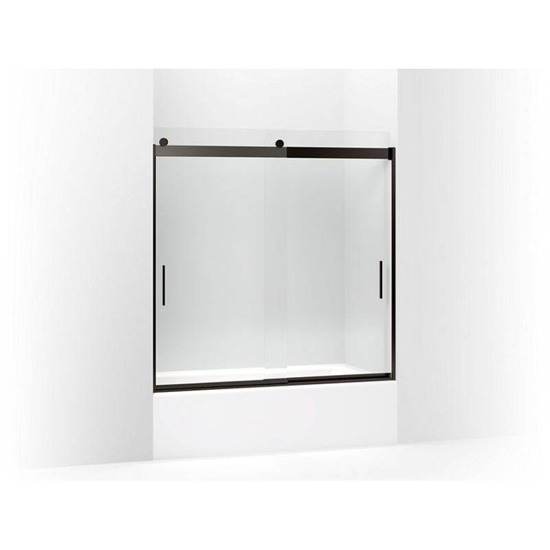 Levity® Sliding bath door, 59-3/4'' H x 56-5/8 - 59-5/8'' W, with 1/4'' thick Cry-related