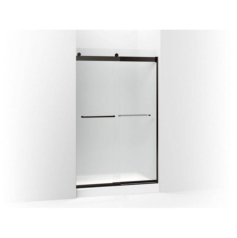 Levity® Sliding shower door, 74'' H x 44-5/8 - 47-5/8'' W, with 1/4'' thick Frost-shop