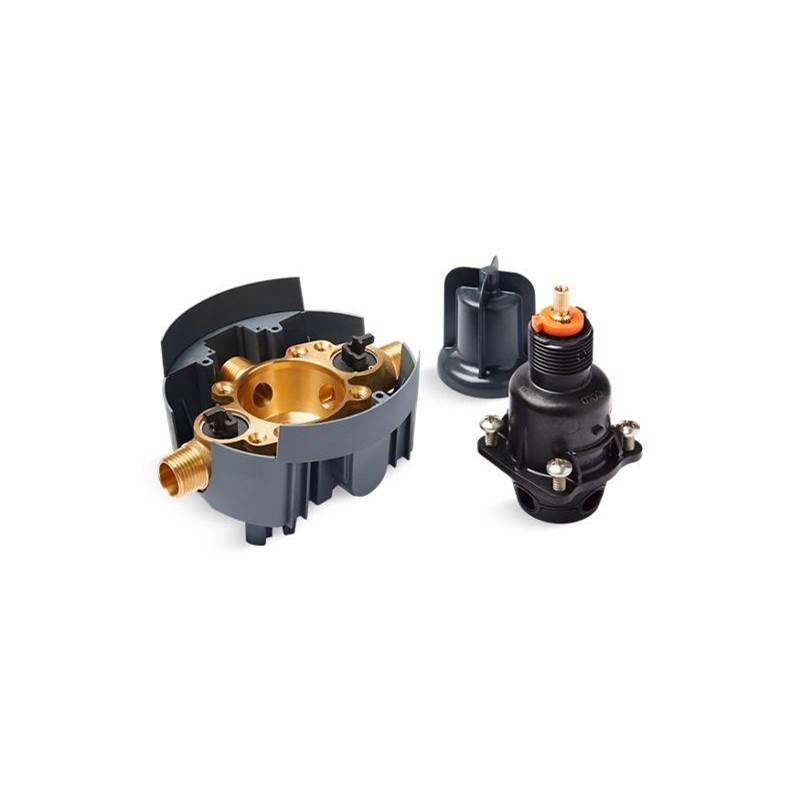Rite-Temp® Pressure-balancing valve body and cartridge kit with service stops-shop