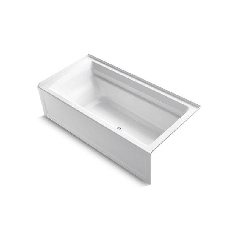 Archer® 72'' x 36'' alcove bath with Bask® heated surface, integral apron, and ri-related