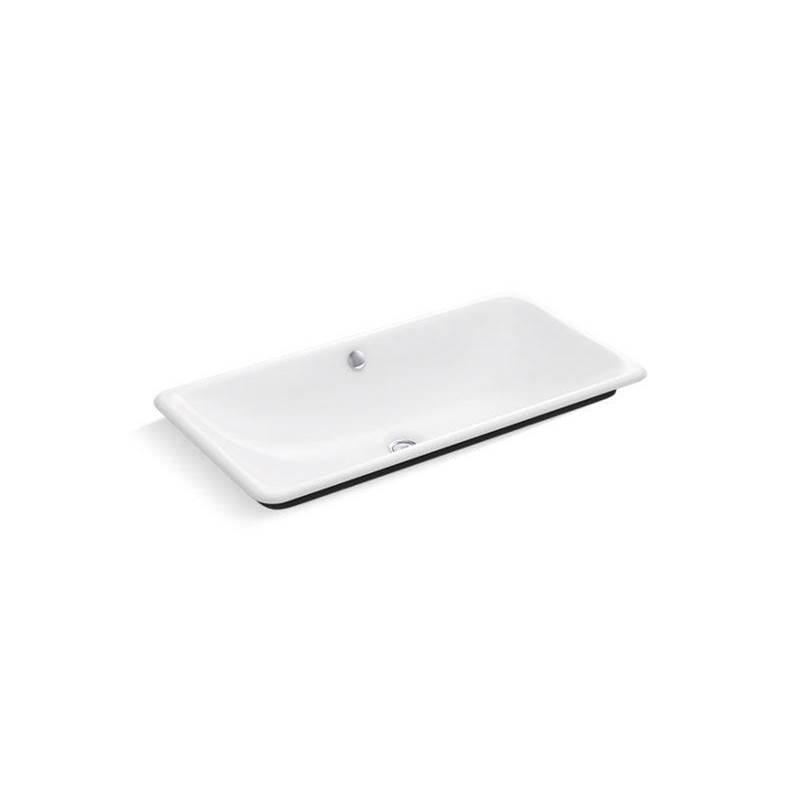 Iron Plains® Trough Rectangle Drop-in/undermount vessel bathroom sink with Iron B-shop