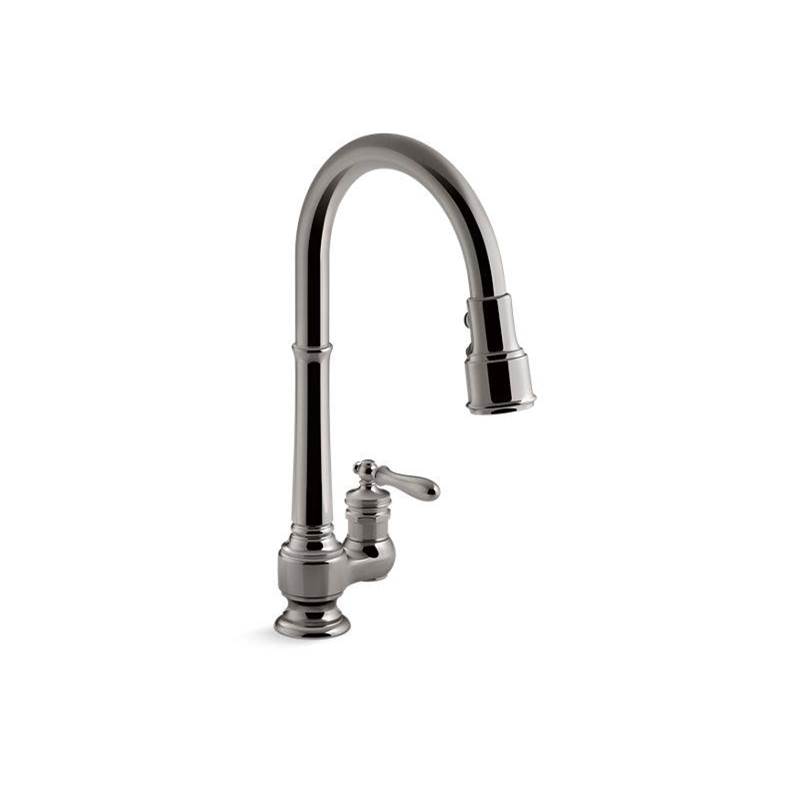 Artifacts® Pull-down kitchen sink faucet with three-function sprayhead-related