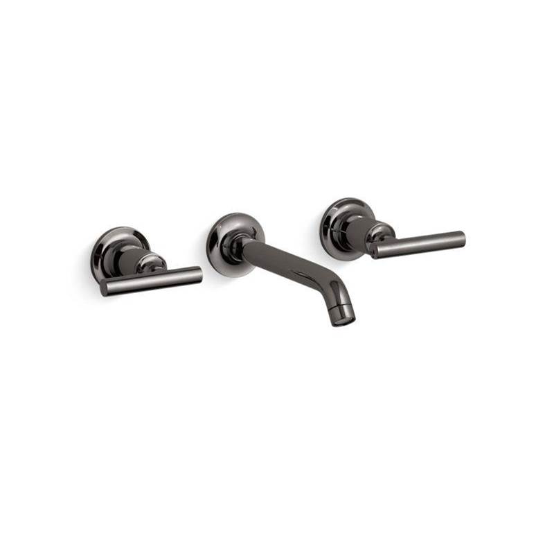 Purist Widespread wall-mount bathroom sink faucet trim with lever handles, 1.2 gp-shop